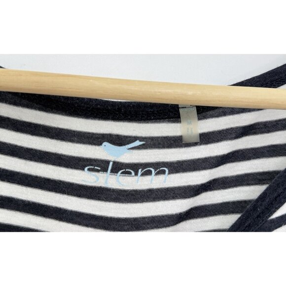 Stem Black & White Striped Organic Cotton Shirt Size M See Photos - Picture 6 of 12